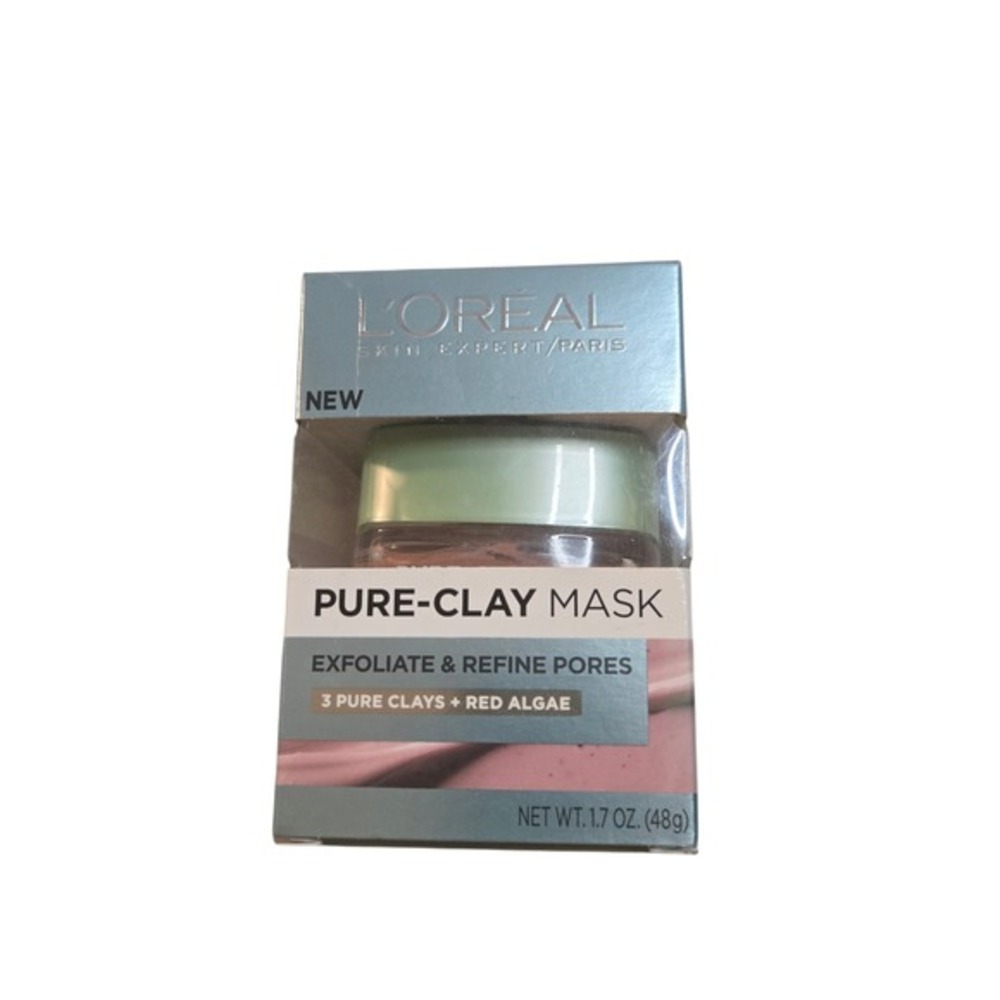 L'Oreal Paris Pure-Clay Mask Exfoliate & Refine Pores Red Algae 1.7‎ oz NEW